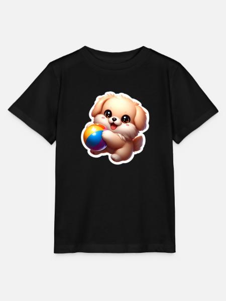 Puppy playing - Stanley/Stella Kinder T-Shirt MINI CREATOR - Schwarz
