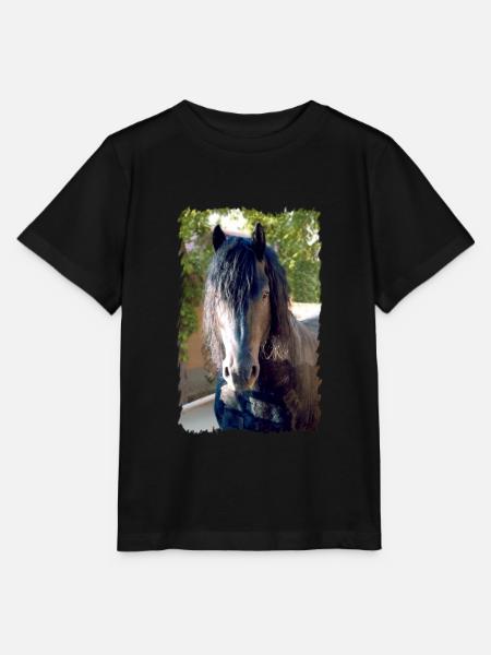 Friesenpferd - Stanley/Stella Kinder T-Shirt MINI CREATOR  - Schwarz