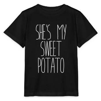 Elle est ma patate douce - T-shirt bio MINI CREATOR Stanley/Stella Enfant - noir - Devant - Mikhail (115cm)