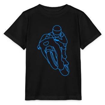 MotoGP Wheelie 2-color - Stanley/Stella MINI CREATOR Kids’ T-Shirt - black - Front - Mikhail (115cm)