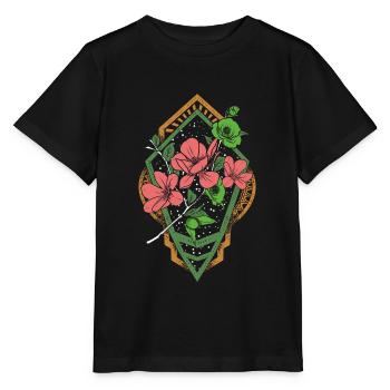 Fleur de rêve perse - T-shirt bio MINI CREATOR Stanley/Stella Enfant - noir - Devant - Mikhail (115cm)