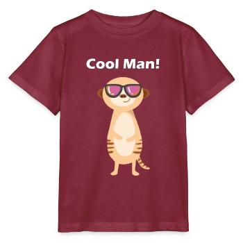 Cool Man - Stanley/Stella Kinder T-Shirt MINI CREATOR  - Burgunderrot - Vorne - Kain (125cm)