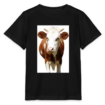 Kuh Poster - Stanley/Stella Kinder T-Shirt MINI CREATOR  - Schwarz - Vorne - Mikhail (115cm)