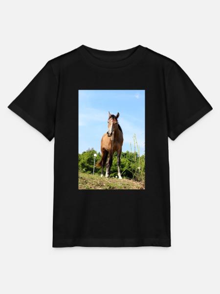 Pferd - Stanley/Stella Kinder T-Shirt MINI CREATOR  - Schwarz