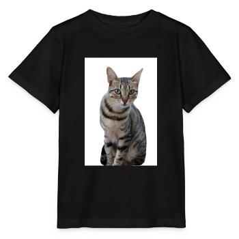Chat chat noir chaton - T-shirt bio MINI CREATOR Stanley/Stella Enfant - noir - Devant - Mikhail (115cm)