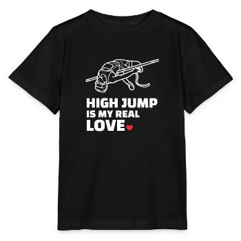J’adore le saut en hauteur - T-shirt bio MINI CREATOR Stanley/Stella Enfant - noir - Devant - Mikhail (115cm)