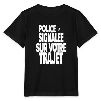 police signalée sur votre trajet - T-shirt bio MINI CREATOR Stanley/Stella Enfant - noir - Devant - Mikhail (115cm)