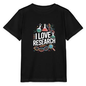 J’aime la recherche Science Passionné d’ADN Design - T-shirt bio MINI CREATOR Stanley/Stella Enfant - noir - Devant - Mikhail (115cm)