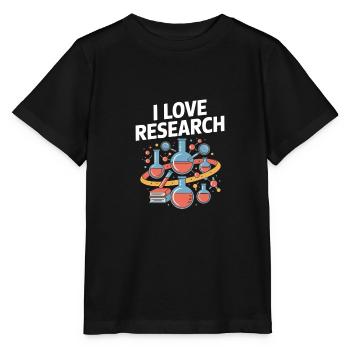 J’aime la recherche Passionné de sciences Chimie - T-shirt bio MINI CREATOR Stanley/Stella Enfant - noir - Devant - Mikhail (115cm)