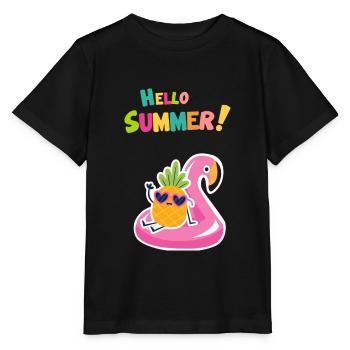 Hello Summer! - Stanley/Stella Kinder T-Shirt MINI CREATOR  - Schwarz - Vorne - Mikhail (115cm)
