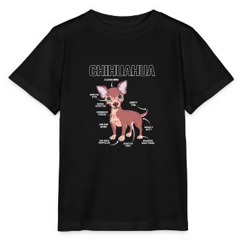 Anatomie du chihuahua - T-shirt bio MINI CREATOR Stanley/Stella Enfant - noir - Devant - Mikhail (115cm)