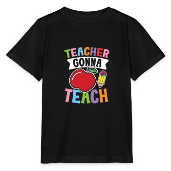 Teacher Gonna Teach - Stanley/Stella Kinder T-Shirt MINI CREATOR  - Schwarz - Vorne - Mikhail (115cm)