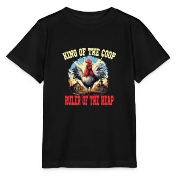 King of the Coop Ruler of the Heap - Stanley/Stella Kinder T-Shirt MINI CREATOR  - Schwarz - Vorne - Mikhail (115cm)