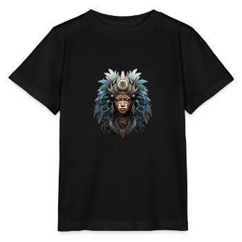Göttin Stammeshäuptling Kopfschmuck - Stanley/Stella Kinder T-Shirt MINI CREATOR  - Schwarz - Vorne - Mikhail (115cm)