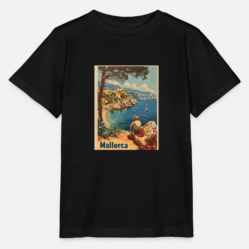 Vintage Mallorca Reise Spanien Insel - Stanley/Stella Kinder T-Shirt MINI CREATOR  - Schwarz
