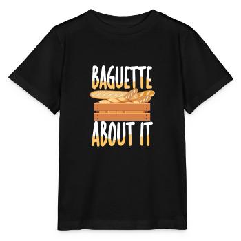 Baguette About It - Stanley/Stella Kinder T-Shirt MINI CREATOR  - Schwarz - Vorne - Mikhail (115cm)
