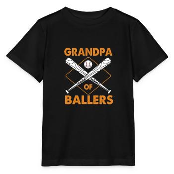 Baseball Großvater Opa - Stanley/Stella Kinder T-Shirt MINI CREATOR  - Schwarz - Vorne - Mikhail (115cm)