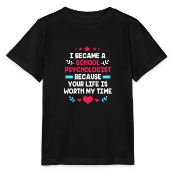 Schulpsychologe Psychologe Psychotherapeut - Stanley/Stella Kinder T-Shirt MINI CREATOR  - Schwarz - Vorne - Mikhail (115cm)