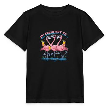 Es eskaliert eh… - Stanley/Stella Kinder T-Shirt MINI CREATOR  - Schwarz - Vorne - Mikhail (115cm)