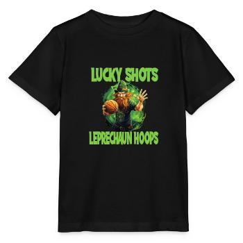 Leprechaun Basketball Irish Irland - Stanley/Stella Kinder T-Shirt MINI CREATOR  - Schwarz - Vorne - Mikhail (115cm)