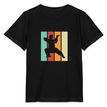 Karate Selbstverteidigung Kampfsport - Stanley/Stella Kinder T-Shirt MINI CREATOR  - Schwarz - Vorne - Mikhail (115cm)