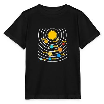 Univers Système Solaire - T-shirt bio MINI CREATOR Stanley/Stella Enfant - noir - Devant - Mikhail (115cm)