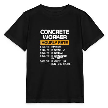 Bauarbeiter Baustelle Beton - Stanley/Stella Kinder T-Shirt MINI CREATOR  - Schwarz - Vorne - Mikhail (115cm)