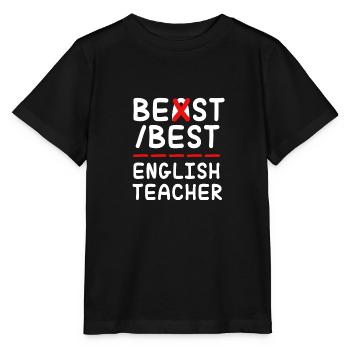 English Teacher English Teacher - Stanley/Stella MINI CREATOR Kids’ T-Shirt - black - Front - Mikhail (115cm)