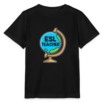 Professeur d’anglais Professeur d’anglais - T-shirt bio MINI CREATOR Stanley/Stella Enfant - noir - Devant - Mikhail (115cm)