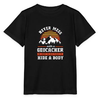 Geocaching Geocache Geocacher - Stanley/Stella MINI CREATOR Kids’ T-Shirt - black - Front - Mikhail (115cm)