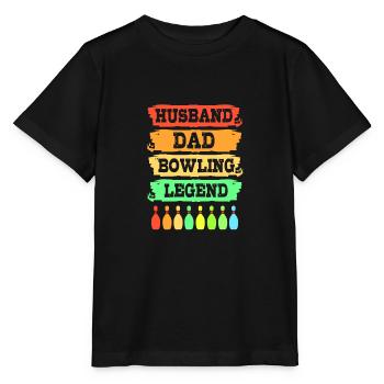 Bowling Bowler Bowling Skittles Bowling Ball - Stanley/Stella MINI CREATOR Kids’ T-Shirt - black - Front - Mikhail (115cm)