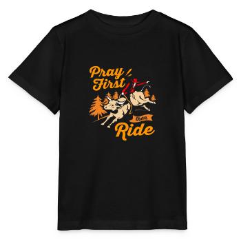 Rodeo - Stanley/Stella Kinder T-Shirt MINI CREATOR  - Schwarz - Vorne - Mikhail (115cm)