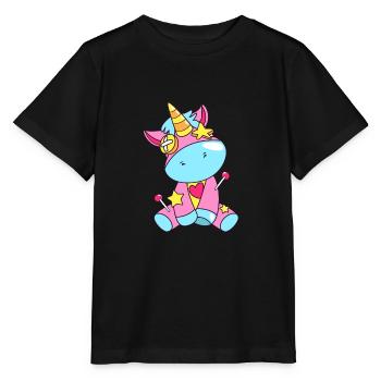 Voodoo Einhorn - Stanley/Stella Kinder T-Shirt MINI CREATOR  - Schwarz - Vorne - Mikhail (115cm)