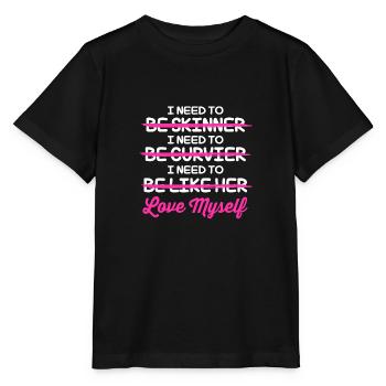 Positivité corporelle - T-shirt bio MINI CREATOR Stanley/Stella Enfant - noir - Devant - Mikhail (115cm)
