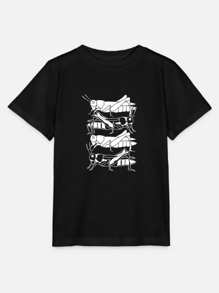 Grashüpfer Heuschrecke - Stanley/Stella Kinder T-Shirt MINI CREATOR - Schwarz