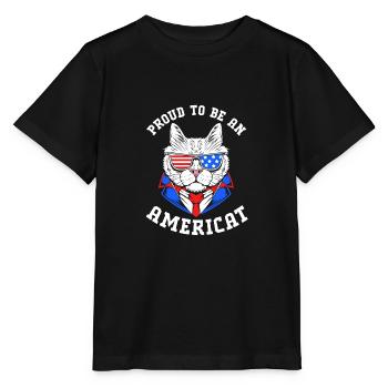 4 juillet Couleurs nationales Fête nationale des États-Unis - T-shirt bio MINI CREATOR Stanley/Stella Enfant - noir - Devant - Mikhail (115cm)