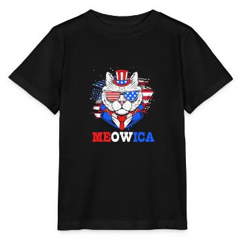 4 juillet Couleurs nationales Fête nationale des États-Unis - T-shirt bio MINI CREATOR Stanley/Stella Enfant - noir - Devant - Mikhail (115cm)