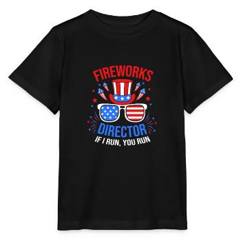 Vierter Juli Nationalfarben Nationalfeiertag USA - Stanley/Stella Kinder T-Shirt MINI CREATOR  - Schwarz - Vorne - Mikhail (115cm)