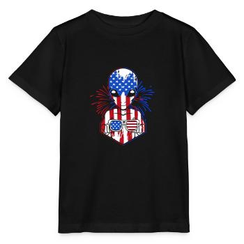 Vierter Juli Nationalfarben Nationalfeiertag USA - Stanley/Stella Kinder T-Shirt MINI CREATOR  - Schwarz - Vorne - Mikhail (115cm)