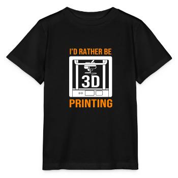 3D Printing - Stanley/Stella MINI CREATOR Kids’ T-Shirt - black - Front - Mikhail (115cm)