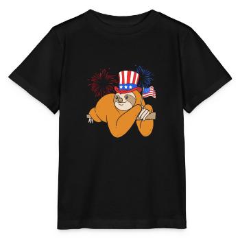 Sloth - Stanley/Stella MINI CREATOR Kids’ T-Shirt - black - Front - Mikhail (115cm)