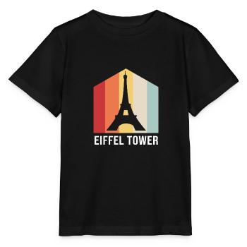 France Eiffel Tower - Stanley/Stella MINI CREATOR Kids’ T-Shirt - black - Front - Mikhail (115cm)