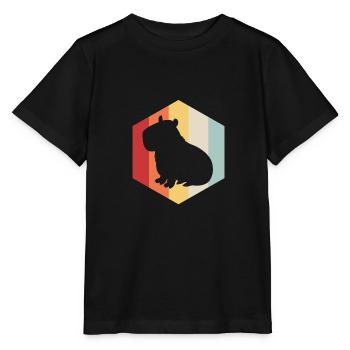Capybara - Stanley/Stella Kinder T-Shirt MINI CREATOR  - Schwarz - Vorne - Mikhail (115cm)