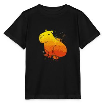 Capybara - Stanley/Stella Kinder T-Shirt MINI CREATOR  - Schwarz - Vorne - Mikhail (115cm)