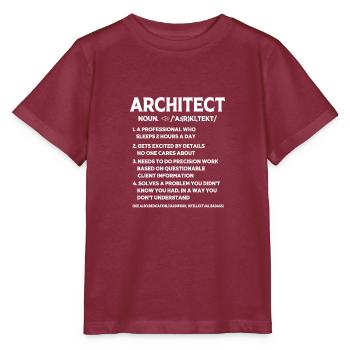 Architect Architectuur - Stanley/Stella Kinder-T-shirt MINI CREATOR  - bourgognerood - Voor - Kain (125cm)