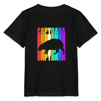 Capybara - Stanley/Stella Kinder T-Shirt MINI CREATOR  - Schwarz - Vorne - Mikhail (115cm)