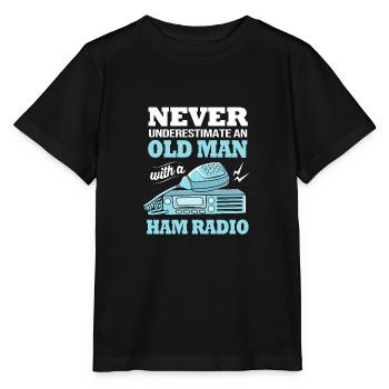 Antenne radio amateur - T-shirt bio MINI CREATOR Stanley/Stella Enfant - noir - Devant - Mikhail (115cm)