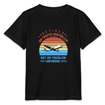 Air traffic controller - Stanley/Stella MINI CREATOR Kids’ T-Shirt - black - Front - Mikhail (115cm)