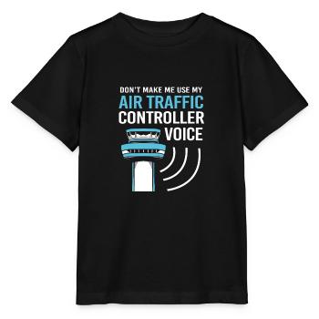 Contrôleur aérien - T-shirt bio MINI CREATOR Stanley/Stella Enfant - noir - Devant - Mikhail (115cm)