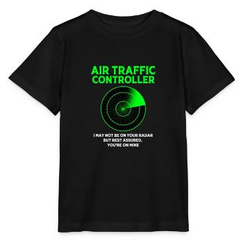 Contrôleur aérien - T-shirt bio MINI CREATOR Stanley/Stella Enfant - noir - Devant - Mikhail (115cm)